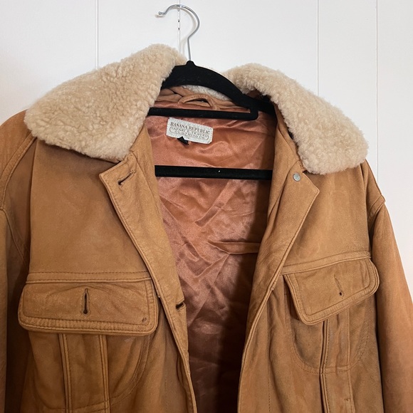 Rare Vintage Banana Republic Leather Bomber - Picture 2 of 7